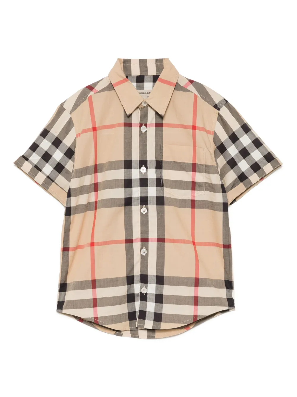

Клетчатая рубашка BURBERRY KIDS, коричневый