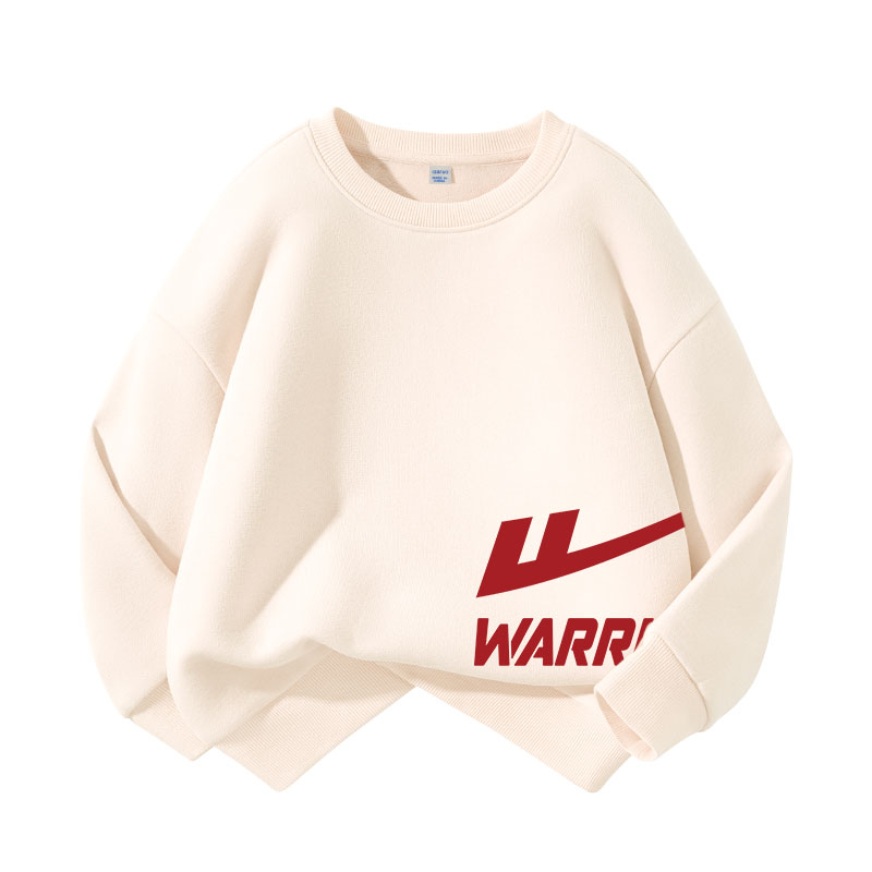 

Детский свитшот с круглым вырезом Moderate WARRIOR, [fleece-lined]оранжевый/h красный logo bottom left