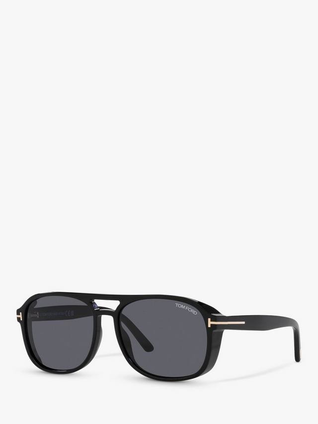 

Мужские солнцезащитные очки rosco square tf1022 TOM FORD, цвет Shiny Black/Grey