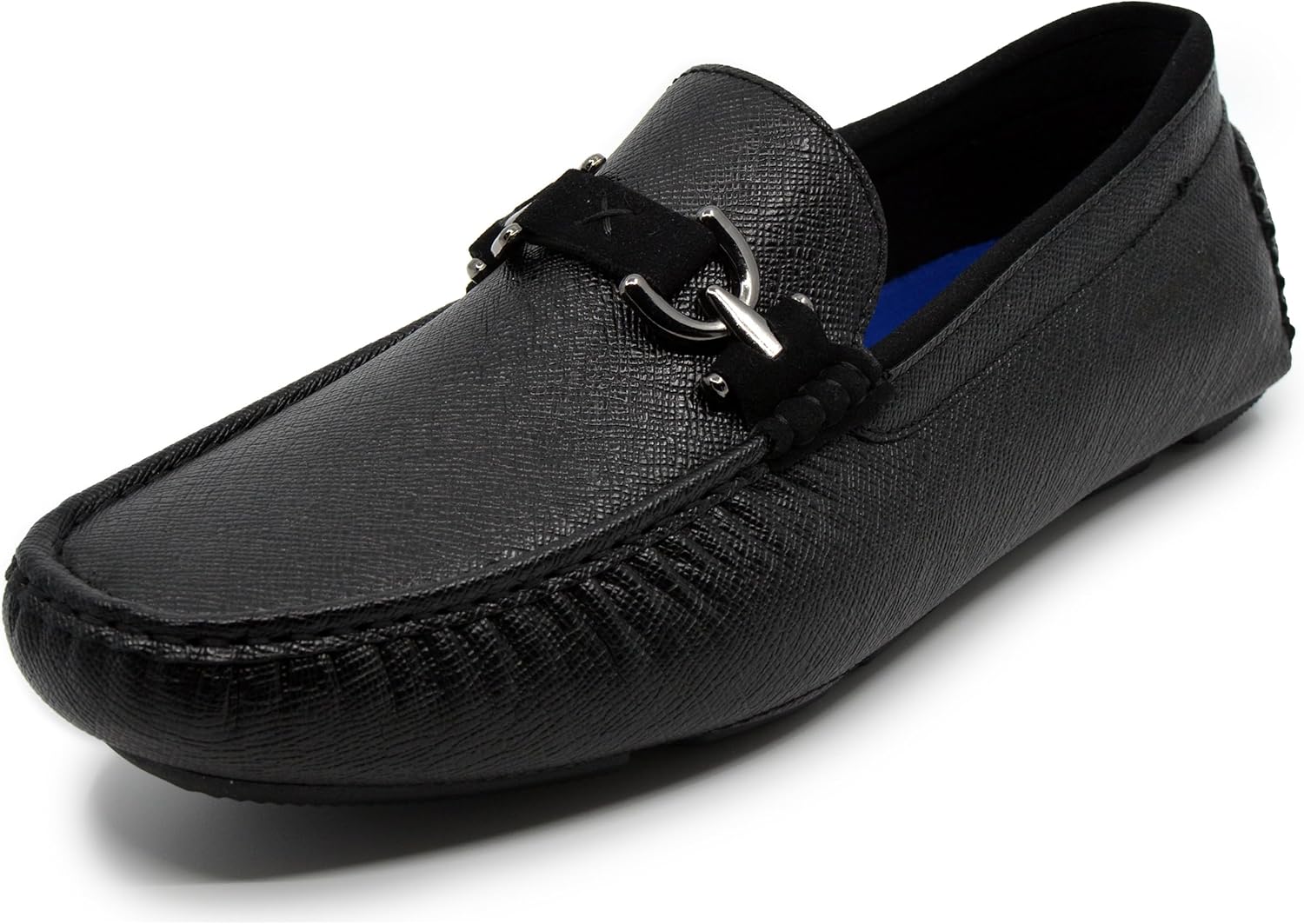 

Мужские лоферы с пряжкой и битом AKADEMIKS с амортизирующей стелькой из памяти формы, черный