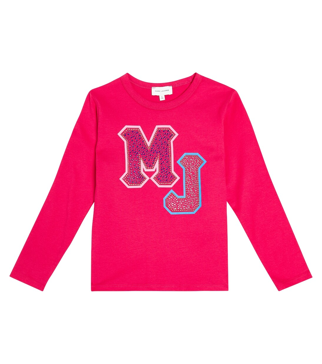

Украшенная хлопковая футболка Marc Jacobs Kids, розовый