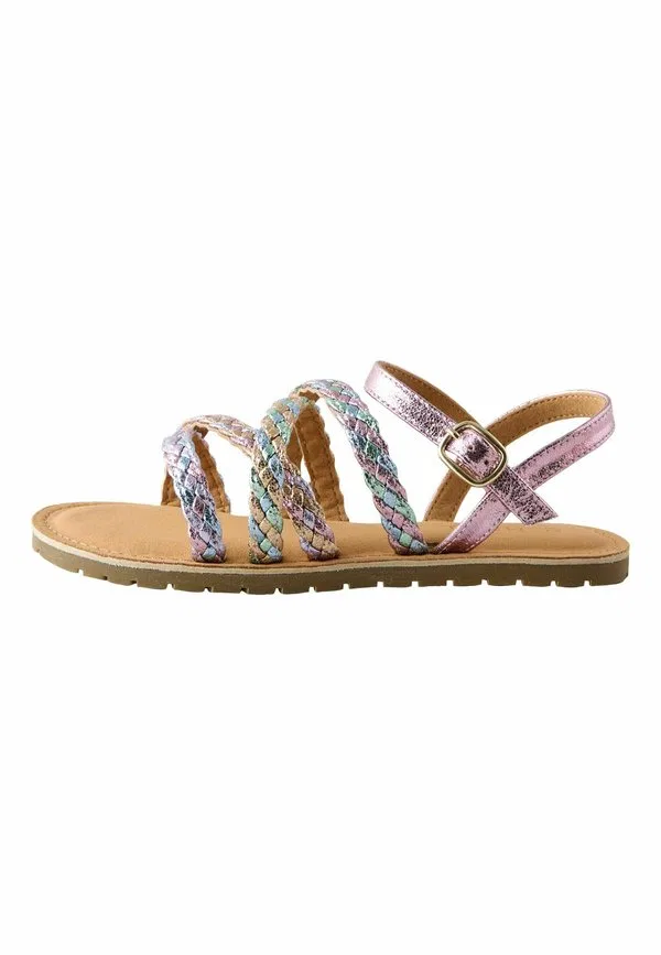 Сандалии с плетеными ремешками стандартного кроя Next, Pastel Metallic