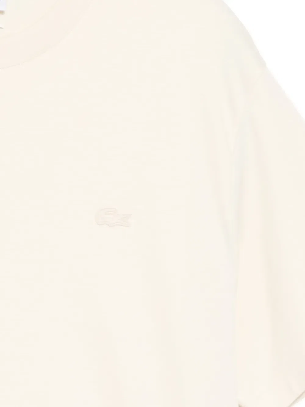 Хлопковая футболка с нашивкой в виде логотипа Lacoste, нейтральный — фото 3