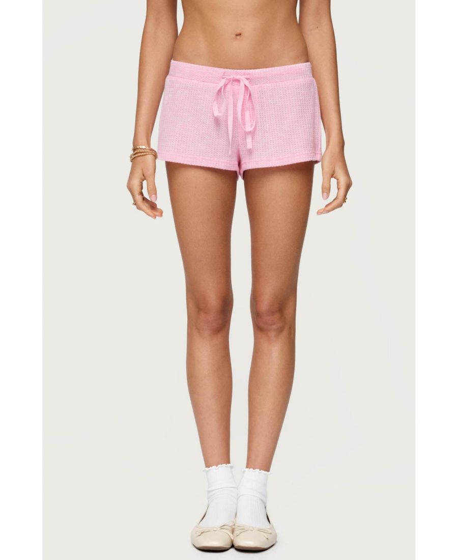 

Женские шорты "Тедди" с вафельной текстурой Edikted, Light-pink