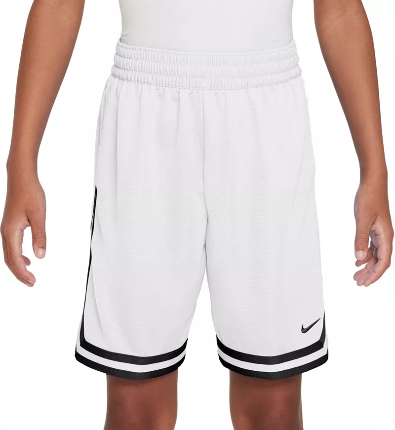 

Баскетбольные шорты Nike Dri-FIT DNA 8 дюймов для мальчиков, белый/черный