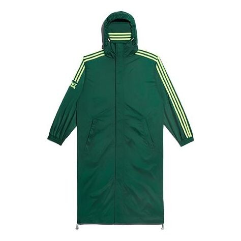

Куртка adidas originals x IVY PARK Crossover Solid Color Stripe Long Hooded Jacket Couple Style Green, зеленый
