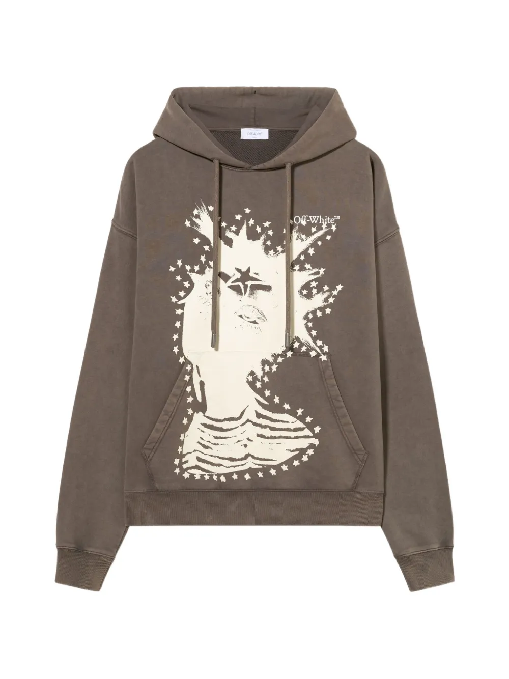 

Худи с графическим принтом и кулиской Off-White, коричневый