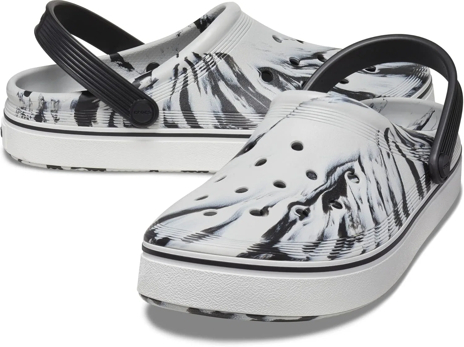 Кроксы Unisex Adult Off Court Clog Crocs, Black White — фото 2