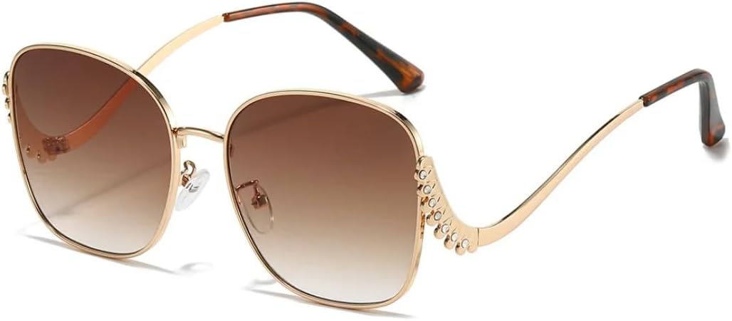 

Роскошные солнцезащитные очки с градиентным переходом цвета для женщин, мужские солнцезащитные очки с изогнутыми линзами и защитой от УФ-излучения UV400 TYUVIVO, Golden Tea