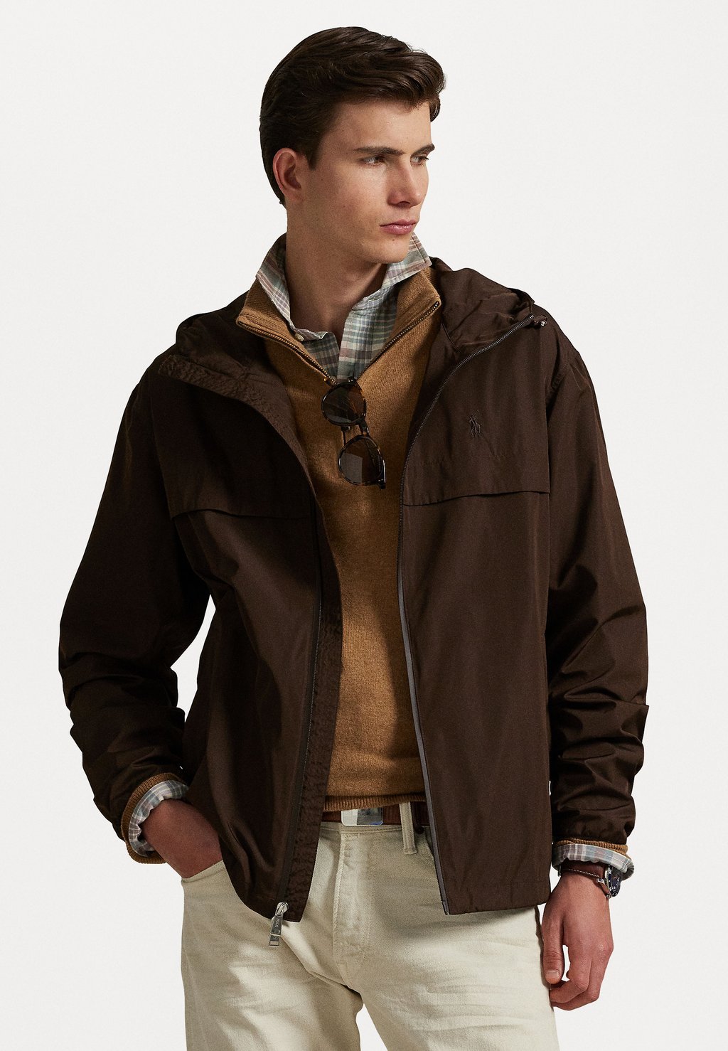 

Ветровка LIGHTWEIGHT HOODED JACKET Polo Ralph Lauren, коричневый