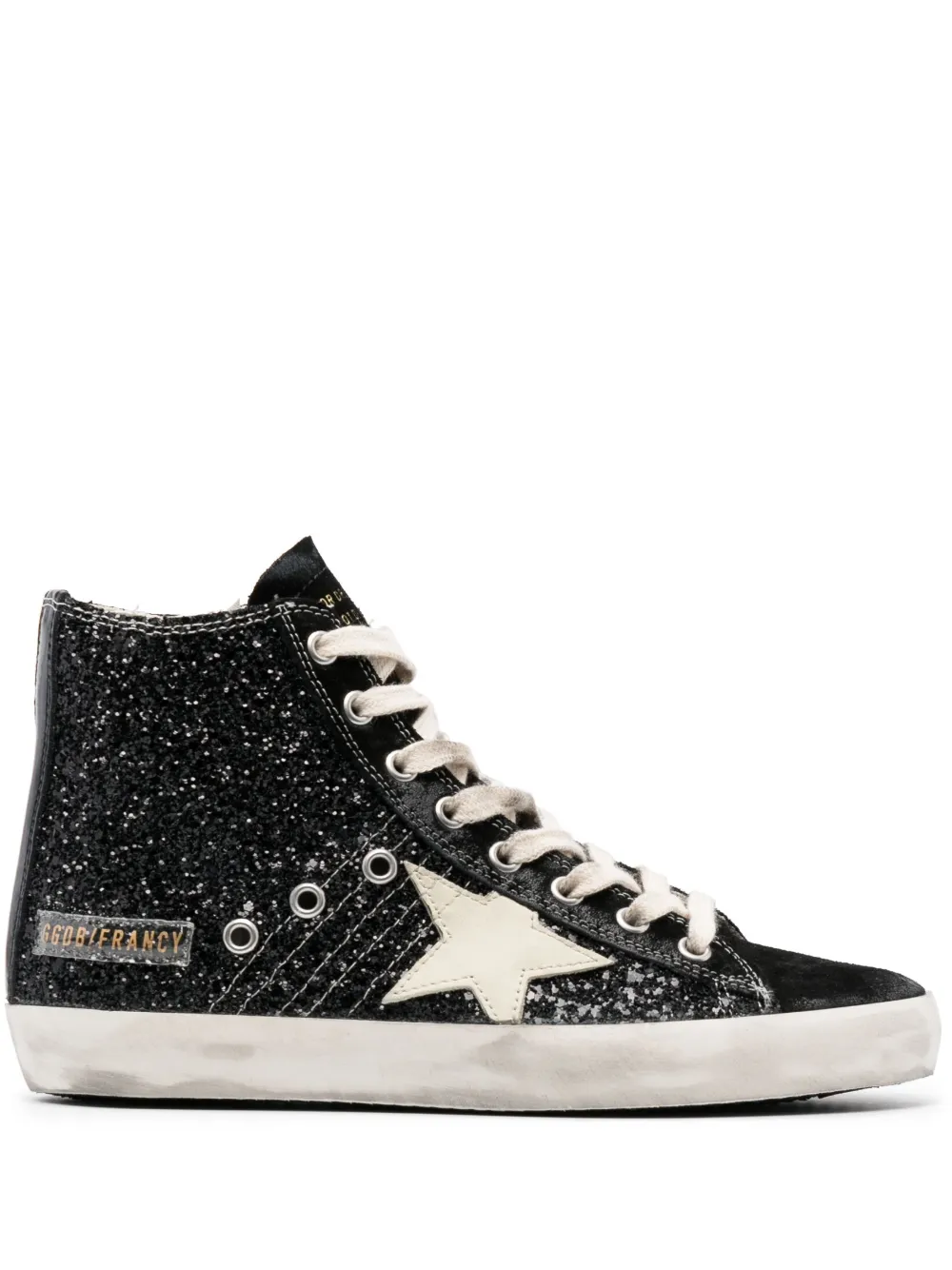 Кроссовки Francy с блестками GOLDEN GOOSE, черный