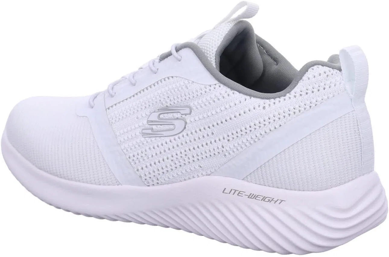 Мужские кроссовки Skechers Bounder Rivato, White Mesh Pu Trim — фото 4