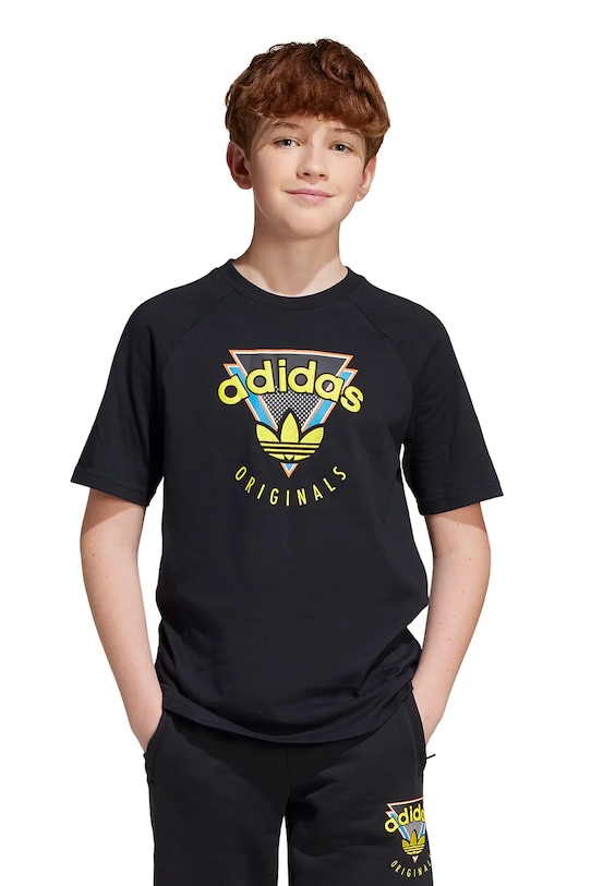 

Детская хлопковая футболка Adidas Originals, черный
