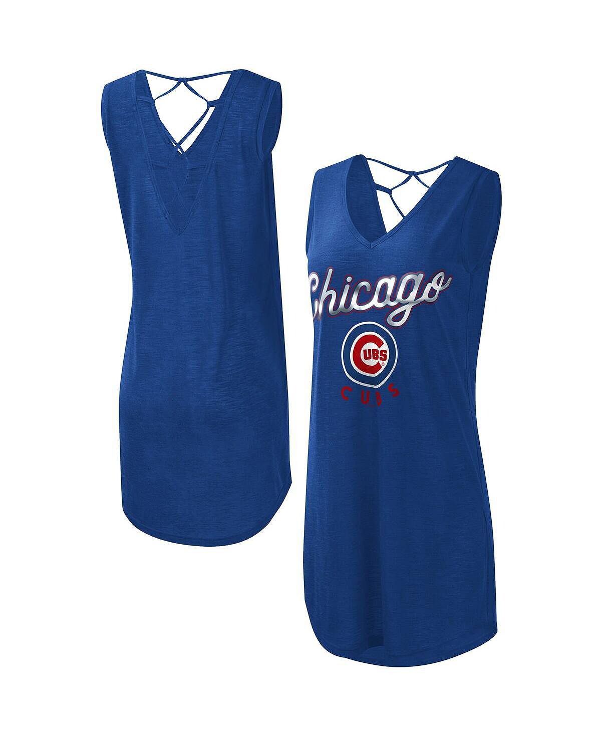 

Женское пляжное пляжное платье с v-образным вырезом Royal Chicago Cubs Game Time Slub G-III 4Her by Carl Banks
