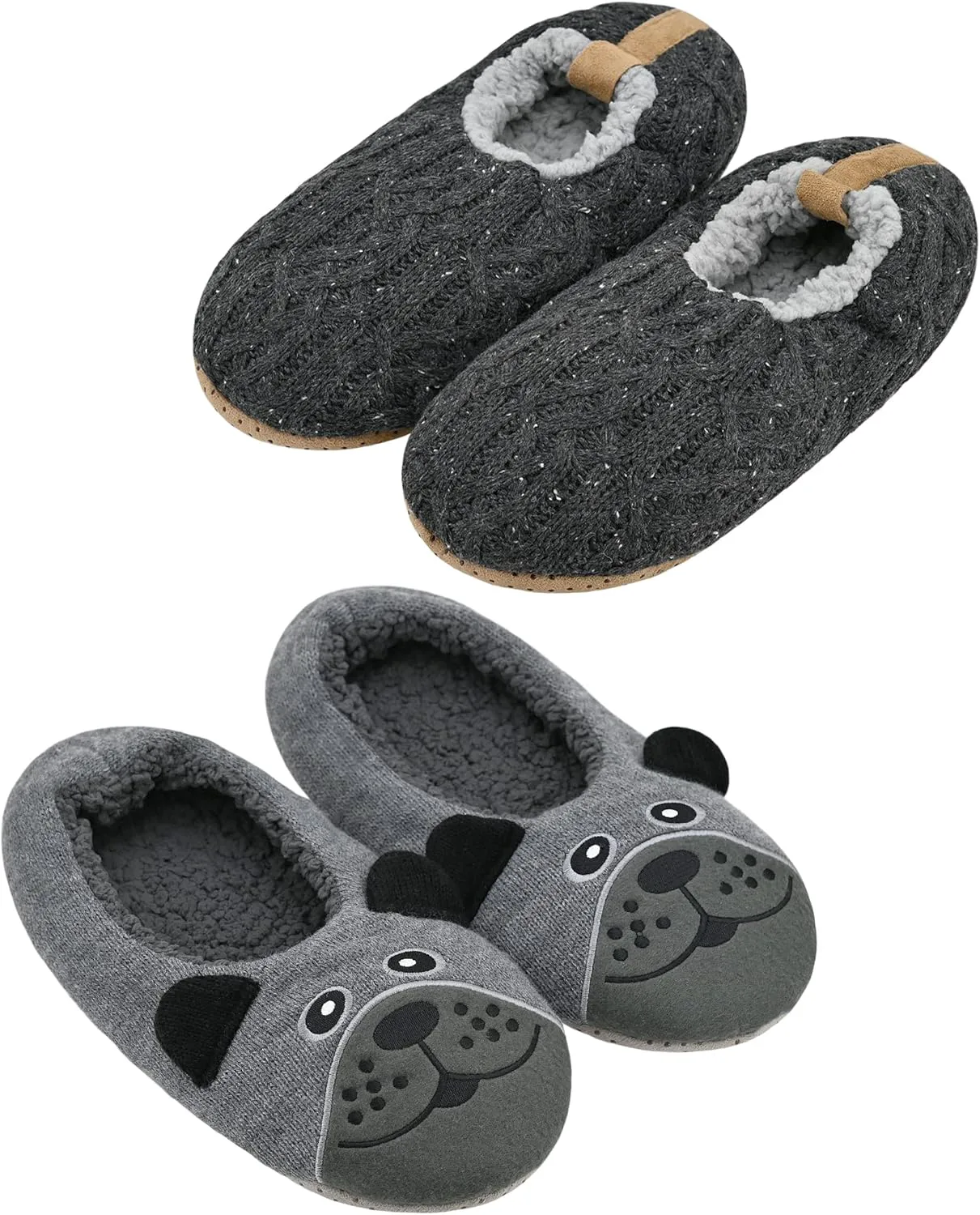 

Мужские носки-тапочки DICUIRD с нескользящей подошвой, теплые домашние носки с захватами для мужчин, пушистые вязаные тапочки