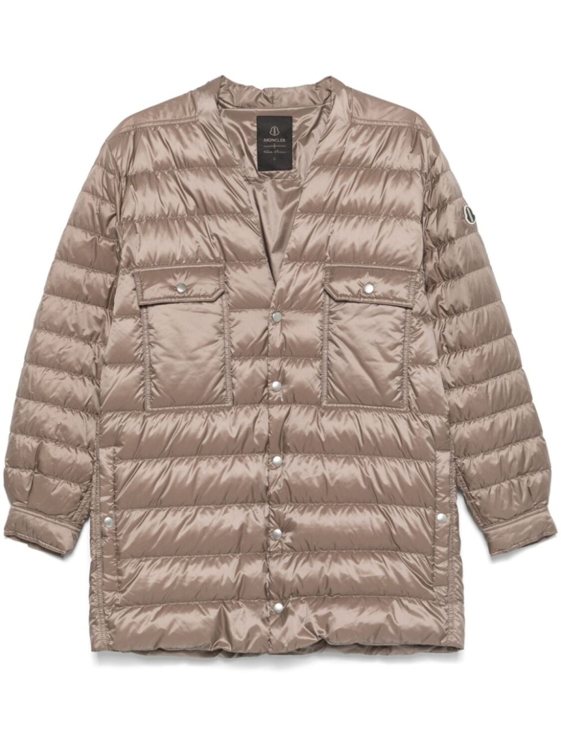 

Куртка-верхняя рубашка Moncler + Rick Owens, нейтральный цвет