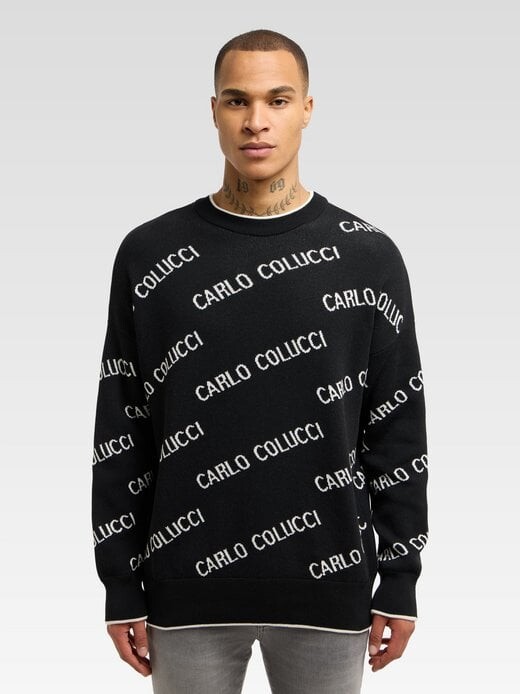 

Вязаный свитер дэйва Carlo Colucci, черный