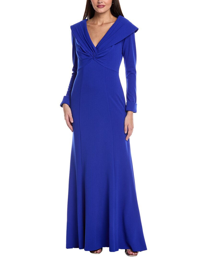 

Платье Tadashi Shoji с плиссированным лифом, синий