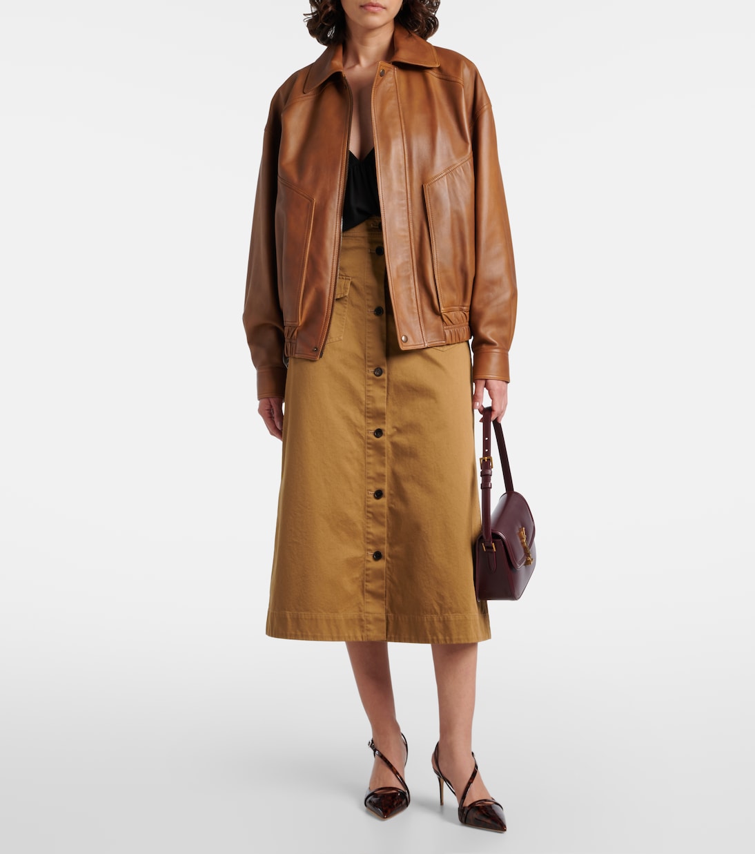 Валерия 70 лакированные туфли-лодочки на ремешке Malone Souliers, Brown/Brown — фото 3