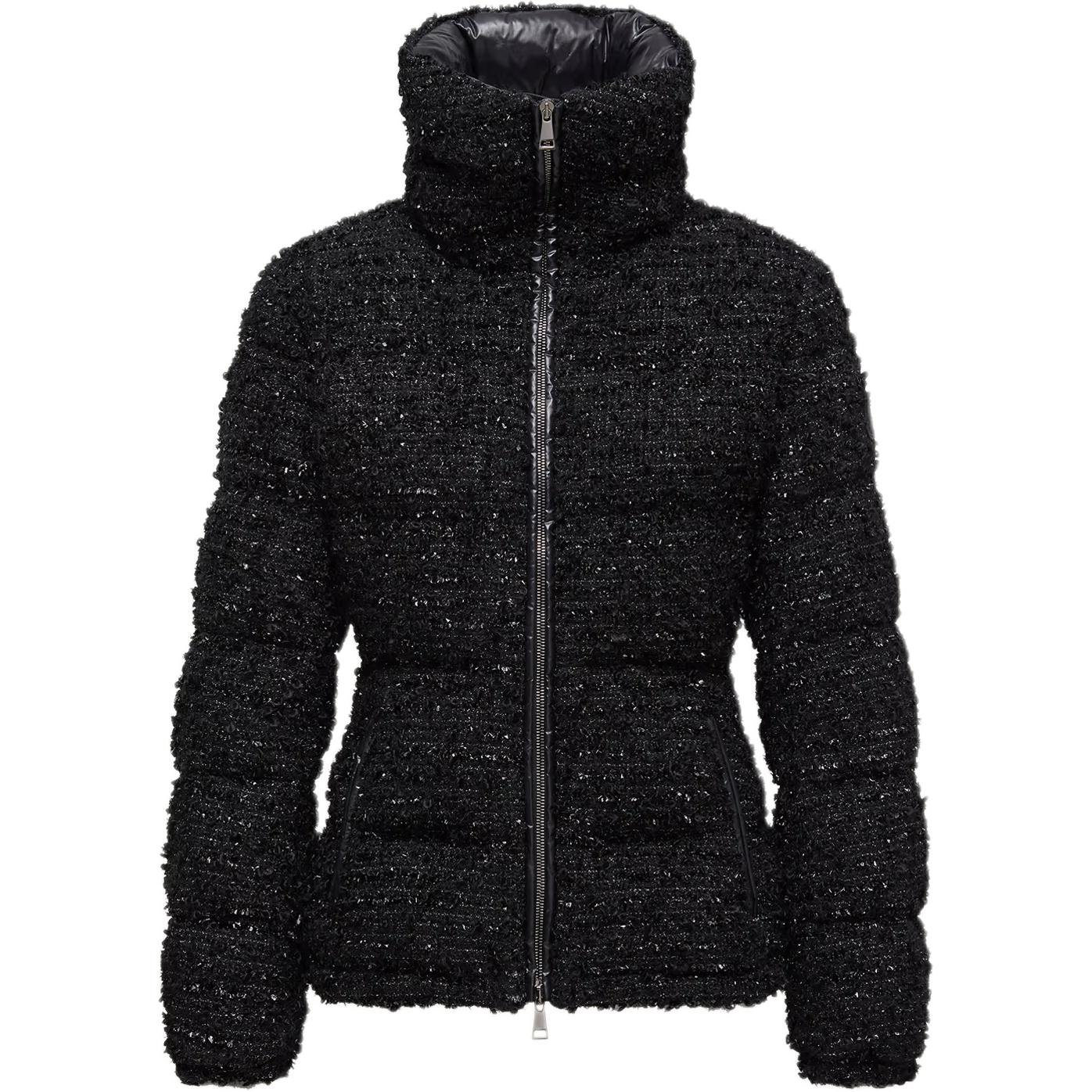 

Твидовый жакет на молнии Moncler, черный