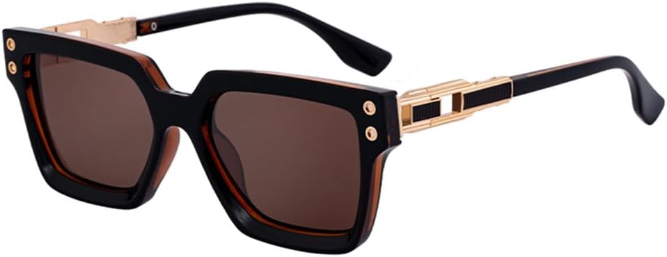 

Винтажные поляризованные квадратные солнцезащитные очки для женщин, модные очки для вождения, классическая металлическая оправа, очки для мужчин с защитой от УФ-излучения UV400 WNCKSQ, Polarizedc5