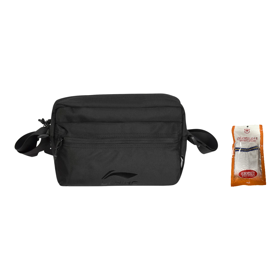 

Сумка через плечо Li-Ning из полиэстера унисекс черная