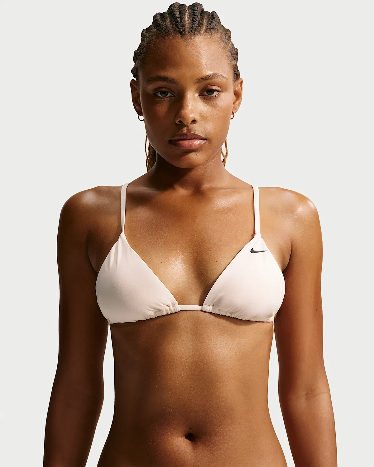 Женский треугольный топ-бикини Nike Swim Effortless Essential, Chalk
