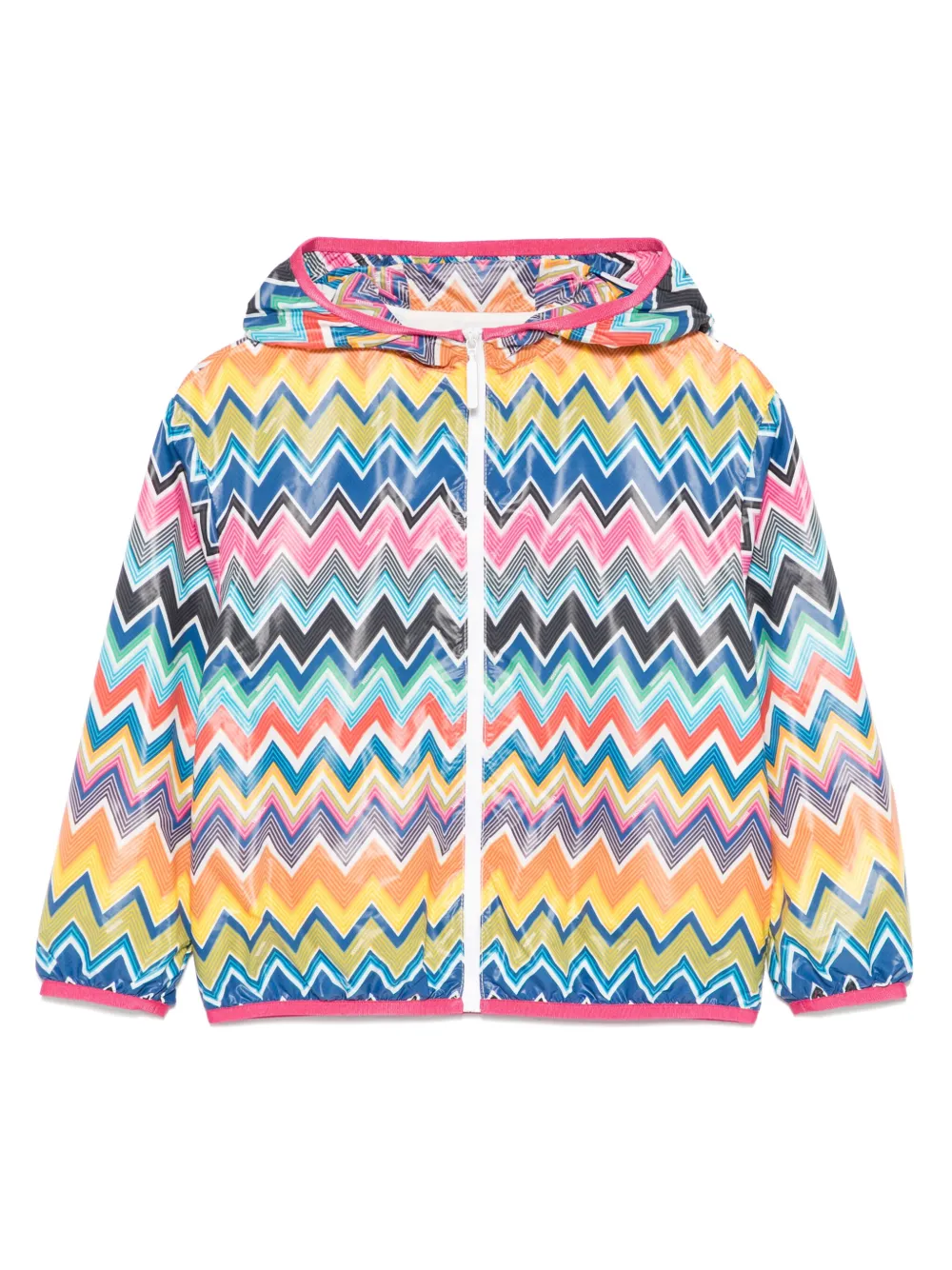 

Куртка с узором зигзаг Missoni Kids, розовый