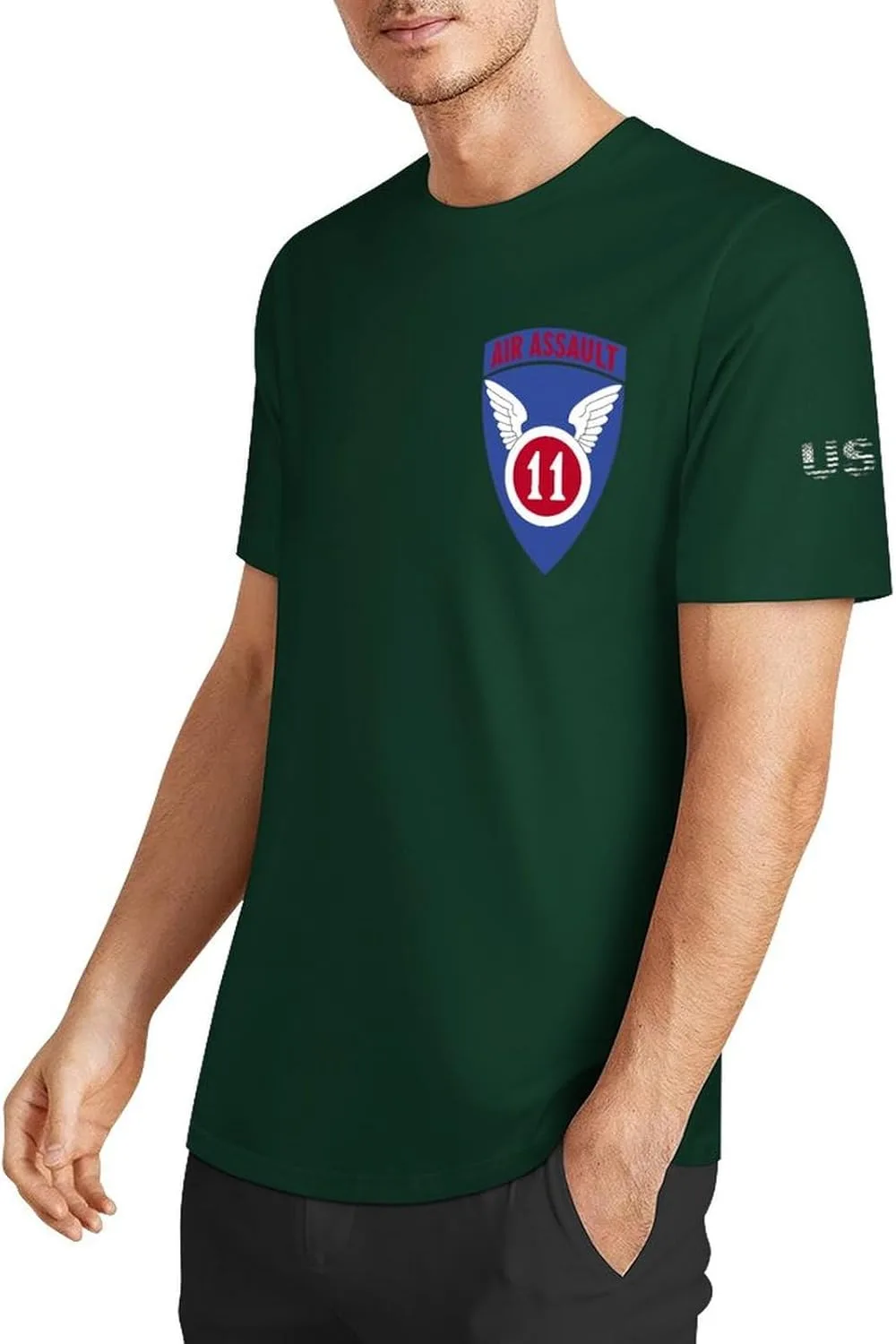 

Футболка 11th Airborne Division Air Assault Graphic, хлопок, короткий рукав Eafxzmlrq