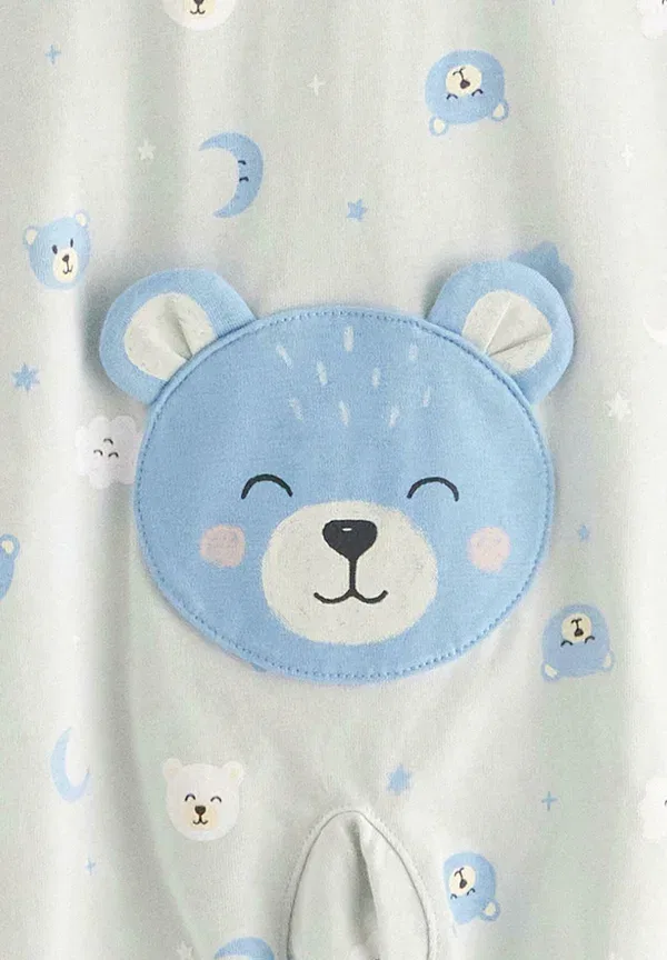 Комбинезон для сна Bear at back Lindex, пыльно-голубой — фото 3