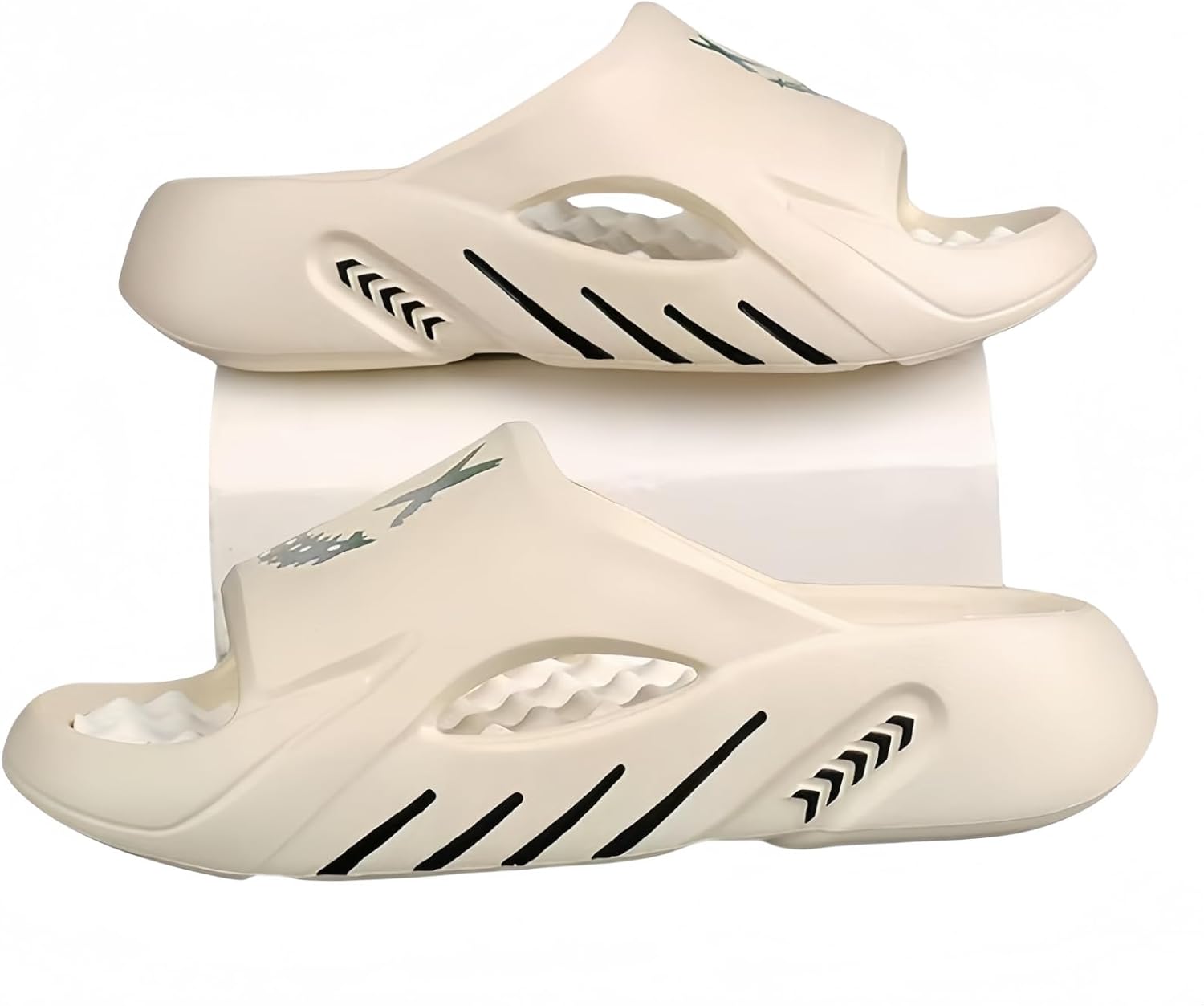 

Мужские домашние тапочки WARKTMY с мягкой подошвой, легкие, для душа, с акупрессурным эффектом и открытым носком, для ходьбы дома и на улице, белый