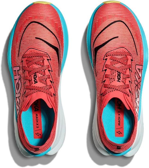 Мужские кроссовки Hoka Mach X 2, Electric Coral — фото 2