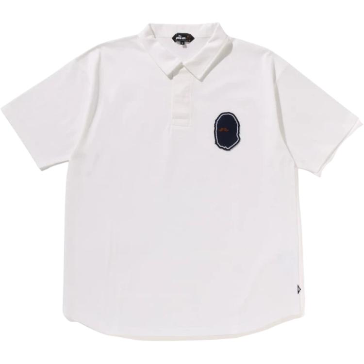 

Военная рубашка-поло Bape A Bathing Ape, экрю ivx, Белый, Военная рубашка-поло Bape A Bathing Ape, экрю ivx