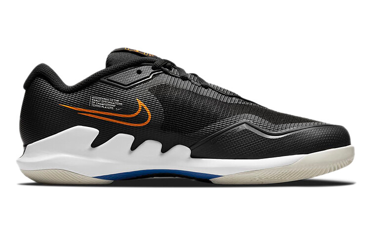 Теннисные кроссовки Air Zoom Vapor Pro мужские низкие черные/оранжевые Nike — фото 2