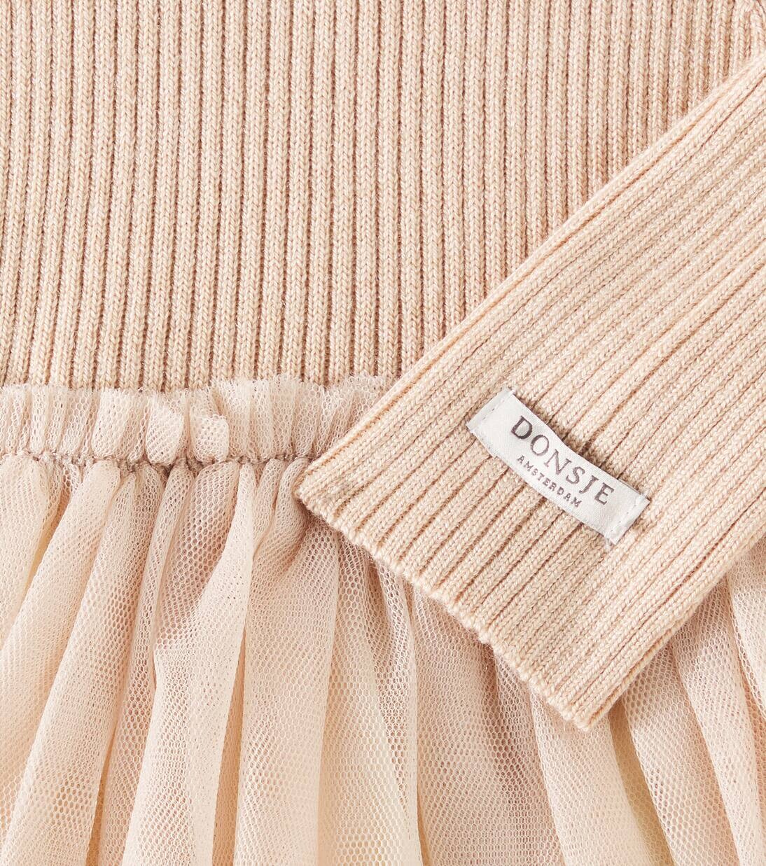 Платье Baby Lotus из смеси шерсти и тюля Donsje, цвет light coral — фото 3