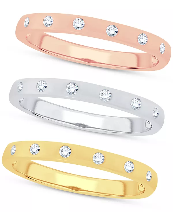 

Набор из 3-х колец с бриллиантами трехцветной огранки (1/5 карата) Macy'S, tri-tone