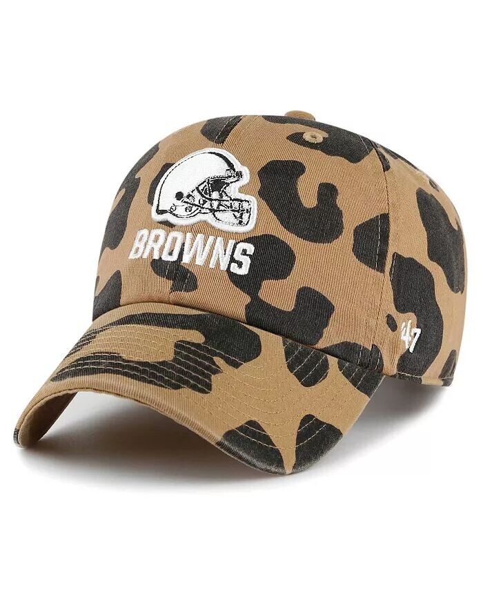 

Женская светло-коричневая регулируемая шляпа Cleveland Browns Rosette Clean Up '47 Brand, бежевый