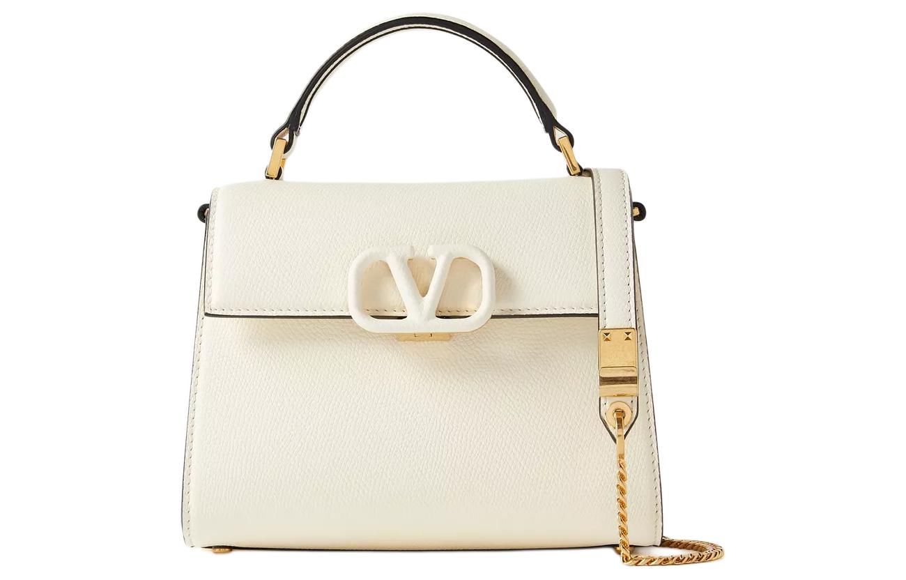 

Valentino Кожаная сумка через плечо мини женская кремовая