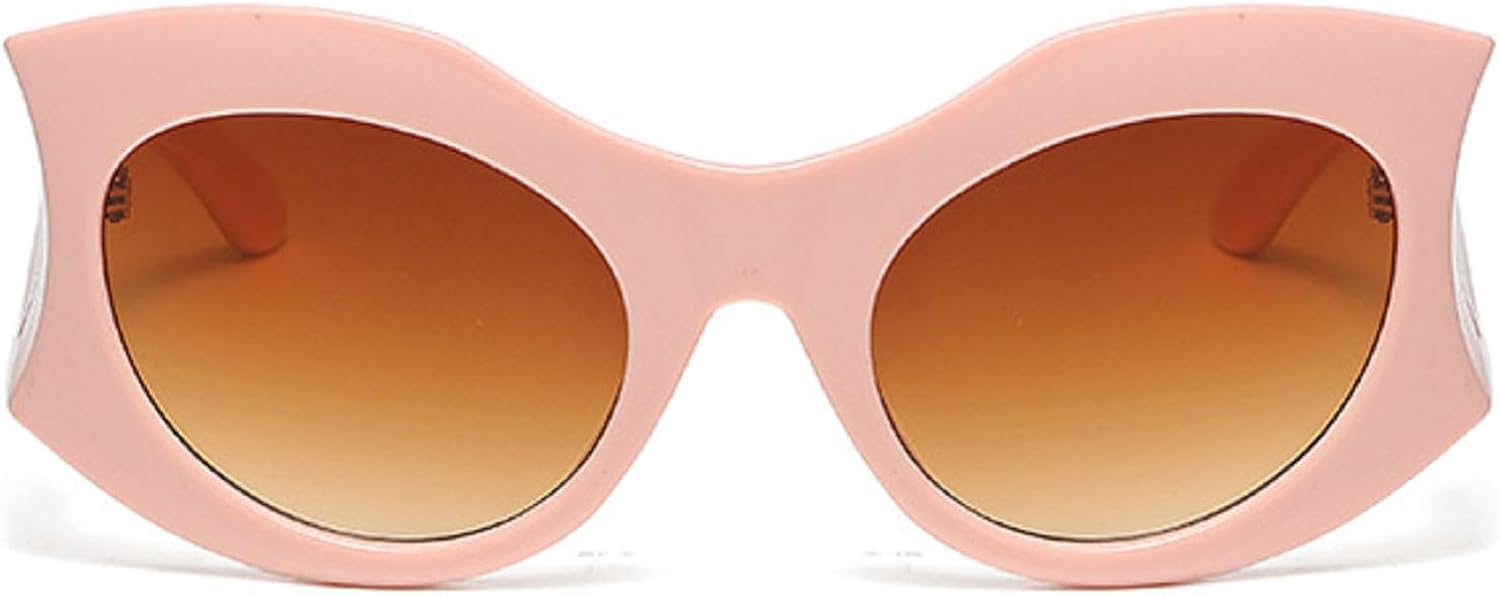 

Большие солнцезащитные очки «кошачий глаз» для женщин, модные винтажные стильные солнцезащитные очки большого размера, элегантные овальные женские очки N45 mincl, Light Pink