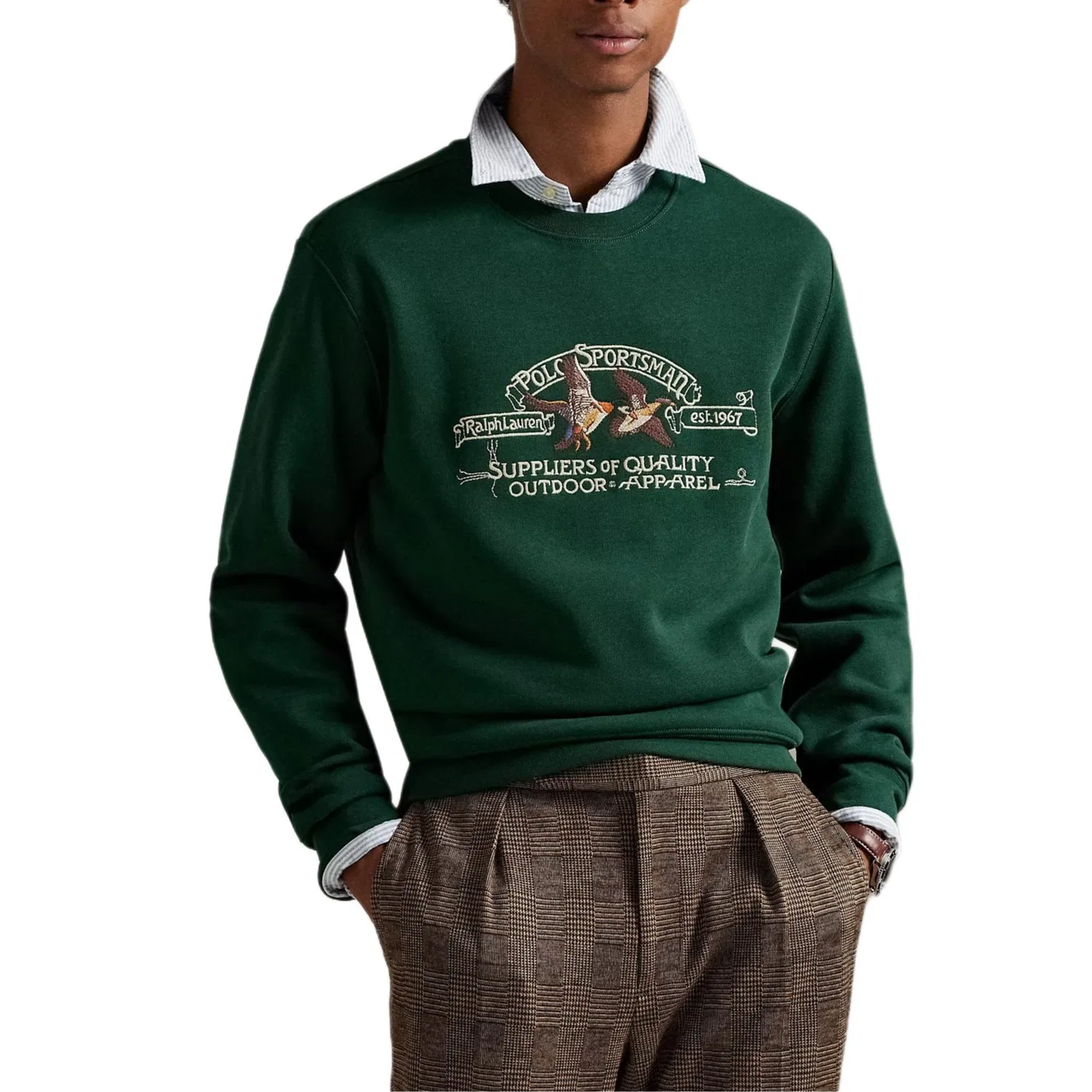 Свитшот с вышитым логотипом Polo Ralph Lauren Vintage Pinewood — фото 3