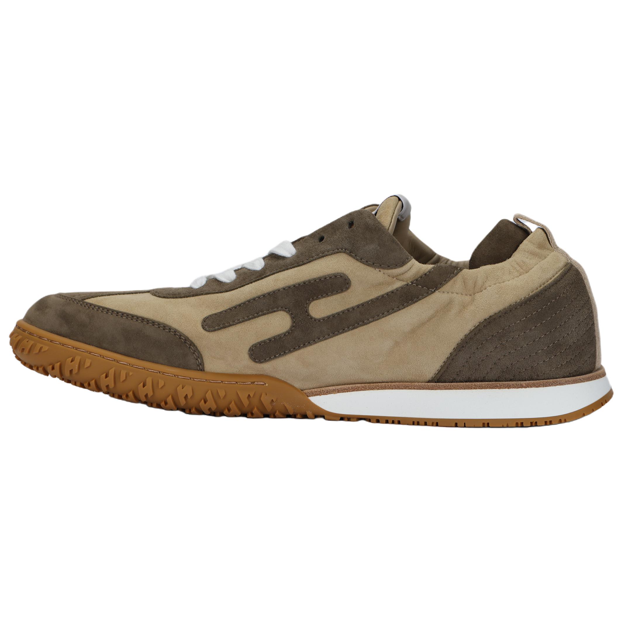 

Мужские повседневные туфли Jet Low Top цвета умбры HERMES, Original Shoe Box Included