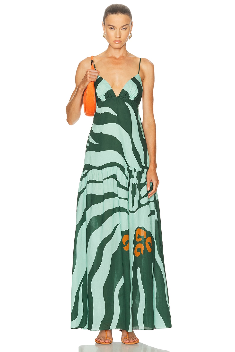 

Платье макси Zea Palm Johanna Ortiz, Dark Green & Mint