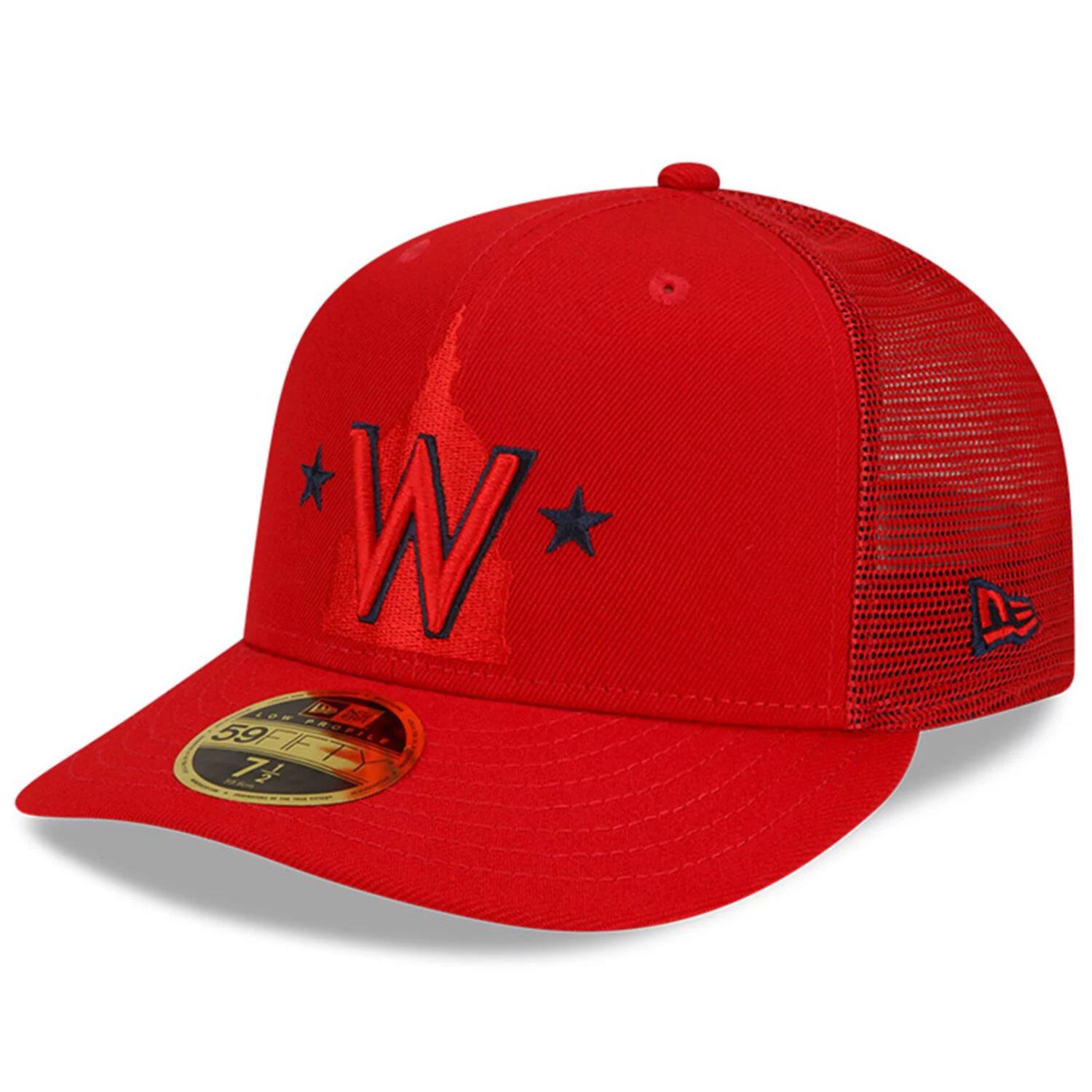 

Мужская бейсболка New Era Red Washington Nationals 2022, тренировочная низкопрофильная кепка 59FIFTY