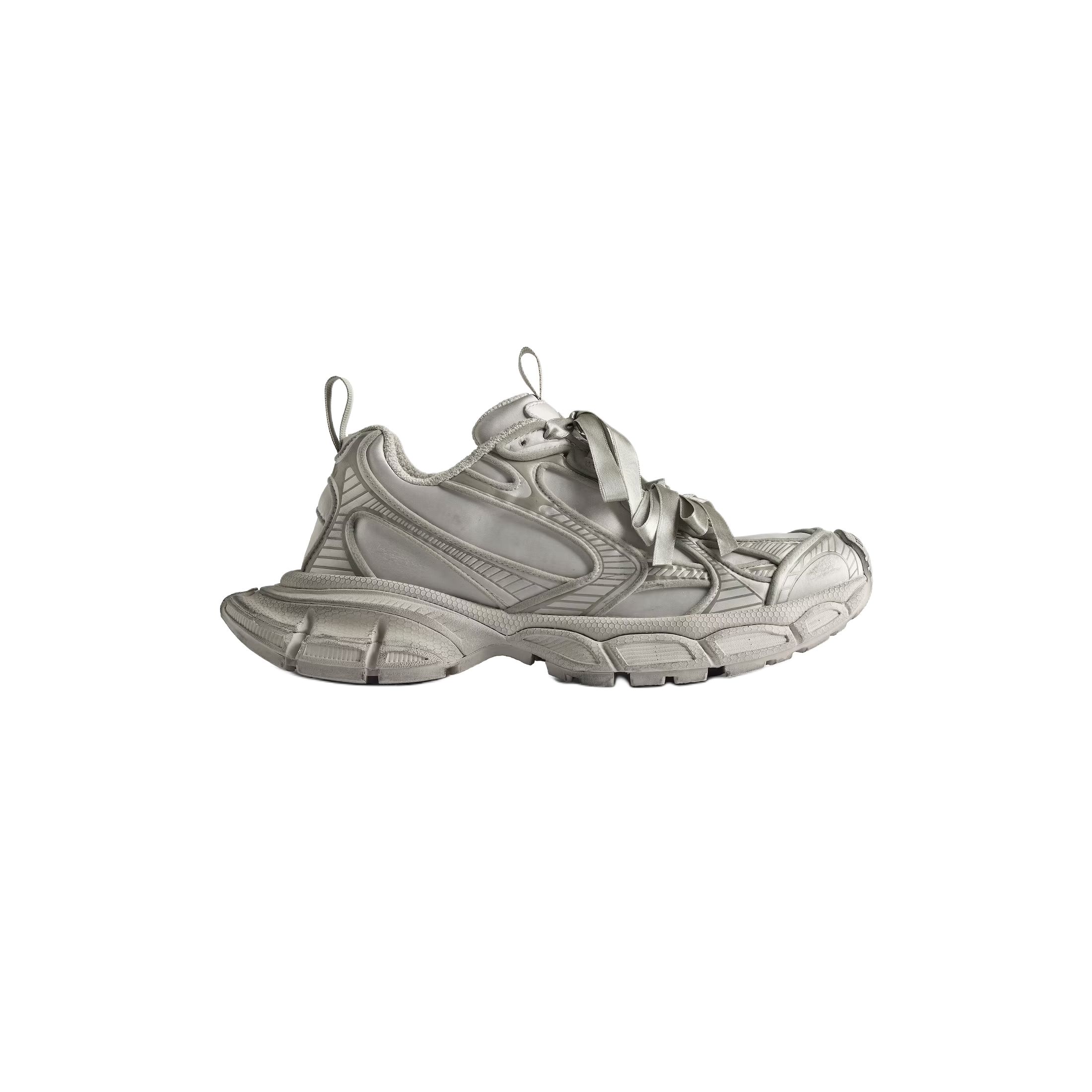 Balenciaga 3XL Женские серые чанки кроссовки на низком ходу, цвет Gray — фото 2