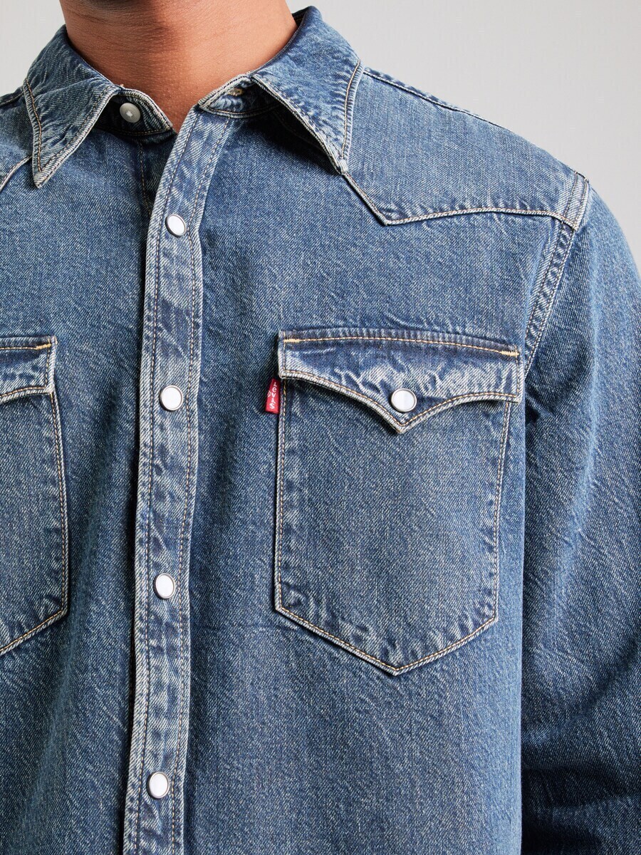 Рубашка на пуговицах классического кроя LEVI'S  Barstow Western, синий — фото 2
