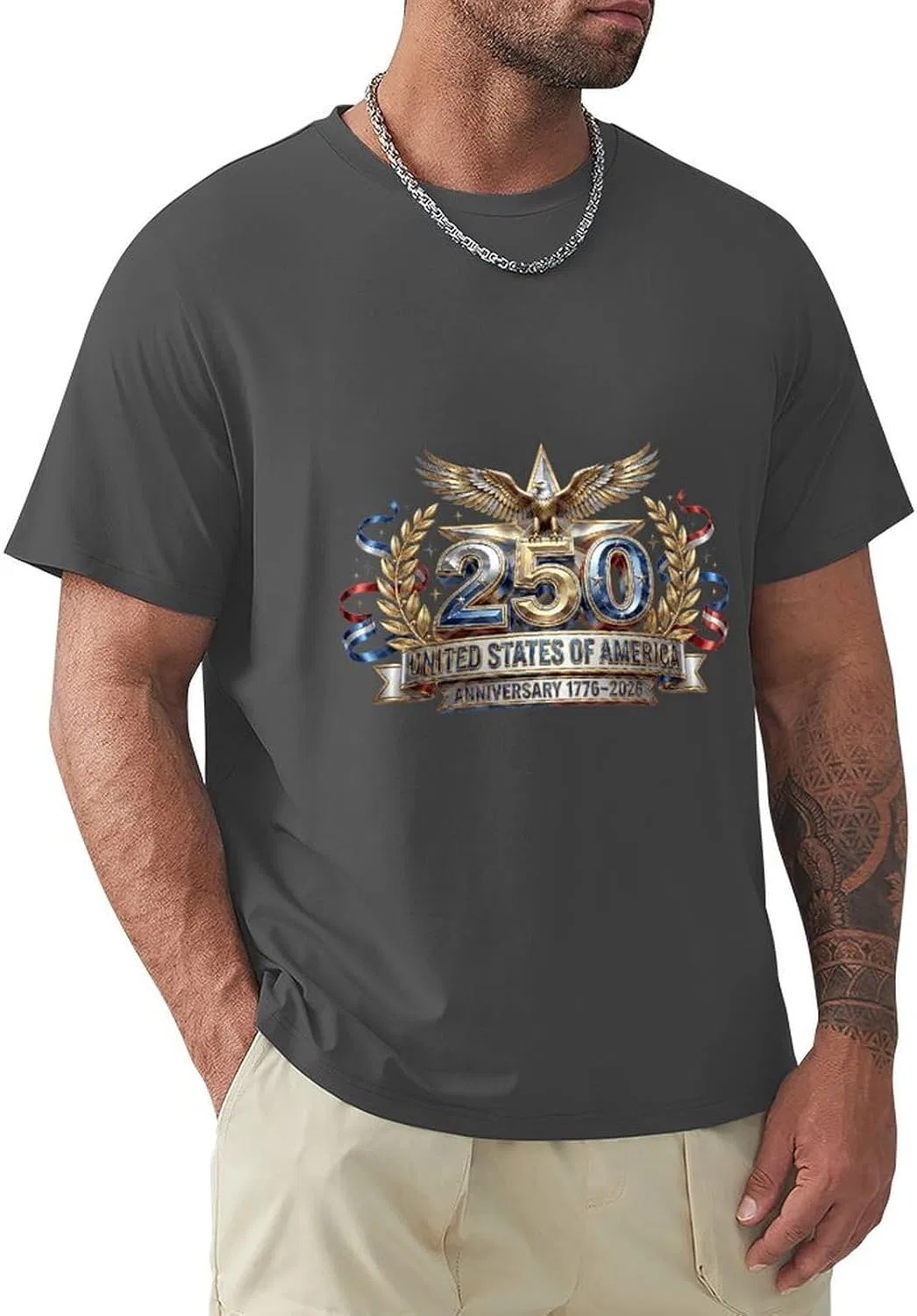 Футболка мужская America's 250th Anniversary, Dark Gray