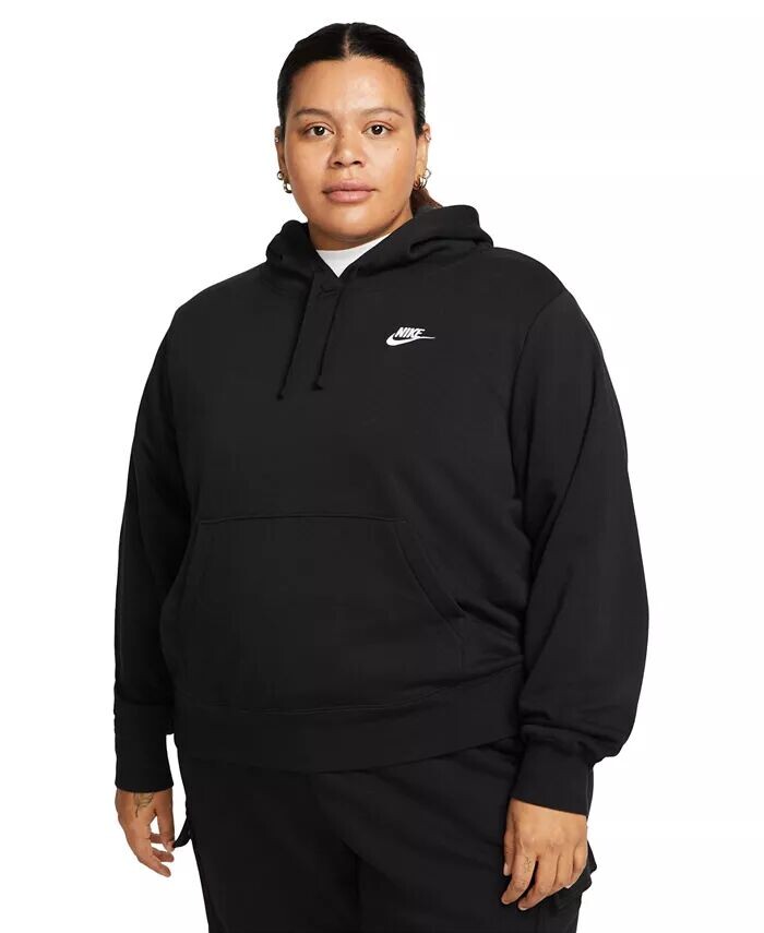 

Толстовка с капюшоном из флиса Plus Size Active Sportswear Club Nike, черный