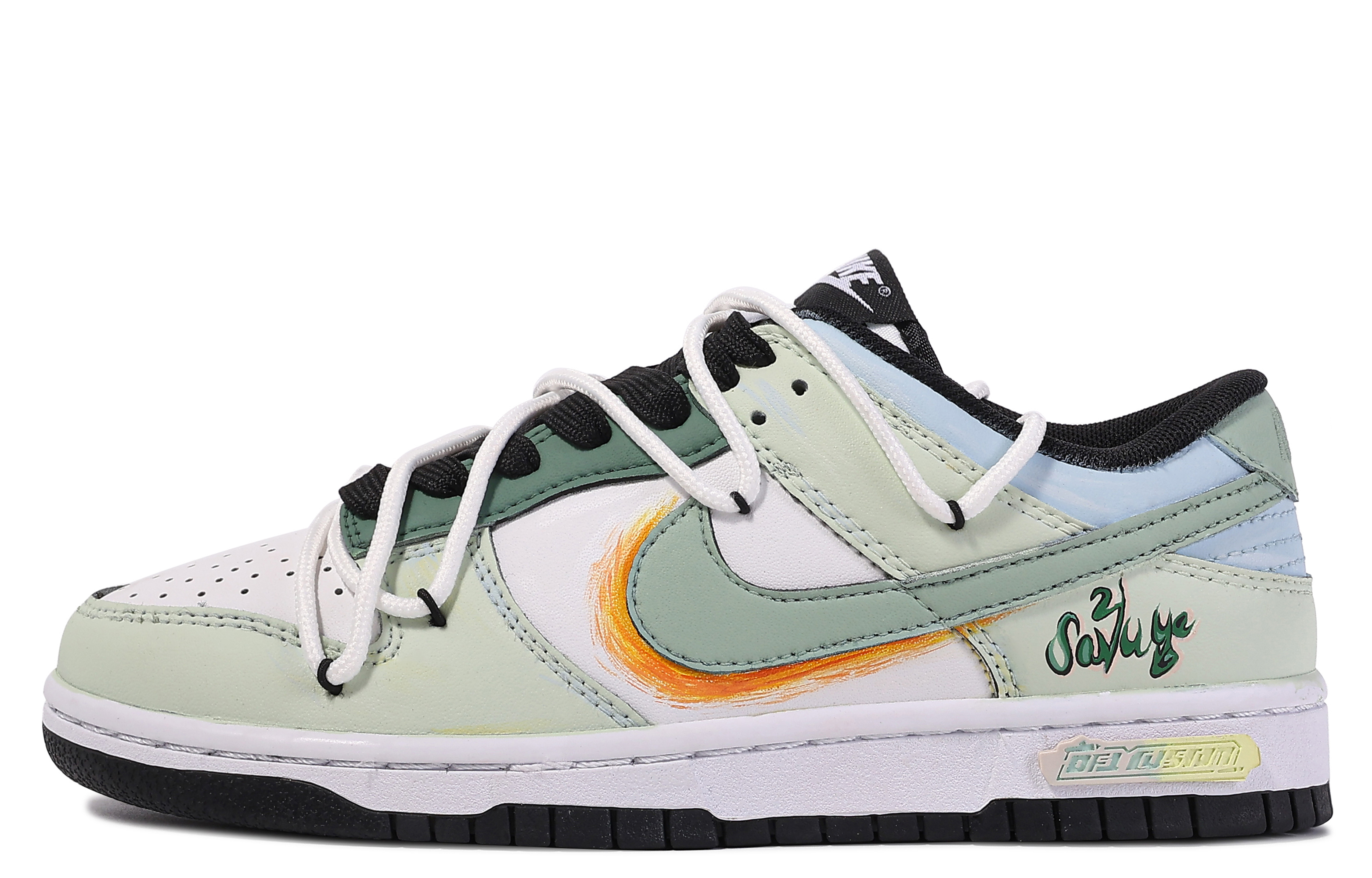 

Кроссовки Nike Dunk Skateboarding Shoes Women's Low-top Green/White, светло-зеленый