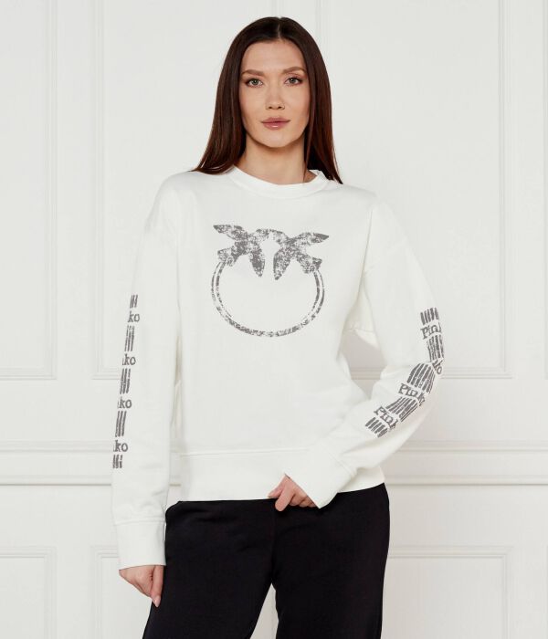 

Свитер миндело Relaxed fit Pinko, белый