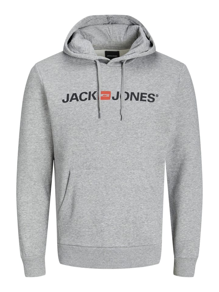 

Толстовка с капюшоном Jack & Jones, светло-серый меланж